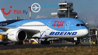 FIRST landing of a Dreamliner TUI Boeing 787 G-TUIB at Linz Airport LNZ