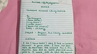 Bank account closing letter #english #letterwriting #englishgrammar #bankletter