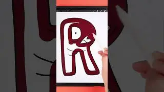 drawing Alphabet Lore R #shorts