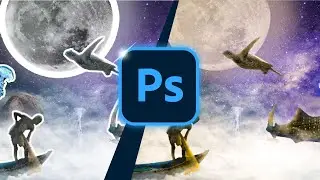 ▶▶🤩Fotomontaje surrealista Tutorial #Photoshop