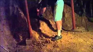 Digging in TN churt using a Hilti TE72 with a clay spade