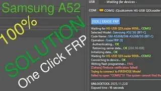 Samsung A52 A528B FRP Bypass | UnlockTool Error Fix | FAIL[Sahara] Firehose verification failed!