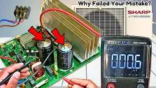 Troubleshooting Sharp AC Circuit Board: Blown Capacitors & IPM Failure