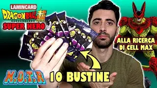 Lamincard- Dragonball Super Superhero- Apriamo 10 Bustine- Alla Ricerca Del Cell Max Dorato !