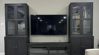 Ikea Havsta TV storage combination/glass doors, dark brown
