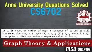 Cs6702 GTA | If an is count of number of ways a sequence of 1s and 2s will sum to n, for n&ge;0,