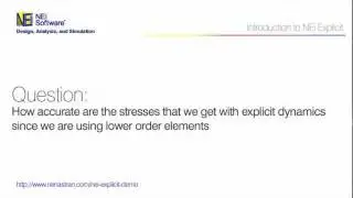 Stresses Accuracy with explicit dynamics - Explicit FEM Analysis Webinar Q&A