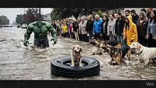 Hulk to the Rescue! Saving a Dog from Dangerous Floodwaters