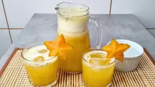SUCO DE CARAMBOLA COM HORTELÃ