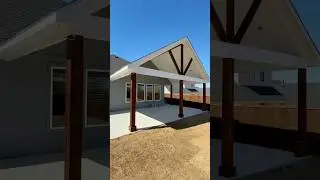 Gabled patio cover attached to house in Fort Worth- Start to Finish