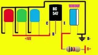 BC 547 Transistor Projects| How to Make Simple LED Flasher circuit