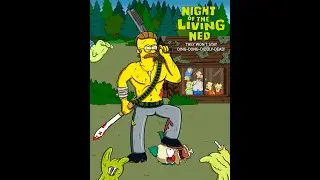 Ned Flanders Digital Illustration - Zombie Poster - Timelapse Video - The Simpsons Drawing