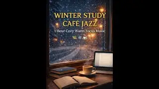 Winter Study Café Jazz – 1 Hour Cozy Warm Focus Music 📚❄️☕