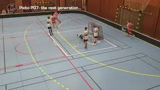 Joel#10 frist&auml;ller Viktor#3 som drar upp i n&auml;ttaket    Pixbo P07