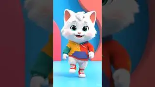 Ek pyari white cartoon billihappy spin dance karte huekids ka dil jeet legi 💖