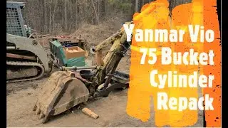 Ремонт экскаватора Yanmar Vio-75 - замена цилиндра ковша