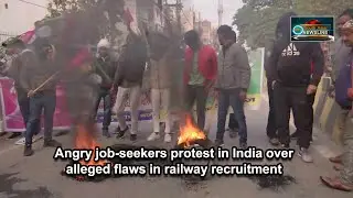 Angry job-seekers protest in India over alleged flaws in railway recruitment