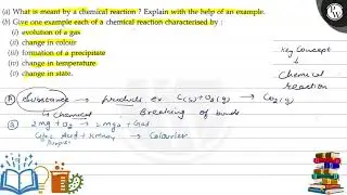 (a) What is meant by a chemical reaction ? Explain with the help of...