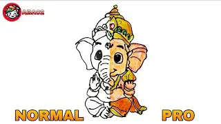 🕉️🐘 God Ganesh Drawing! | Beautiful & Viral Art Video ✨🎨