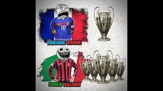 ZIDANE VS MALDINI #football #trophy #shorts