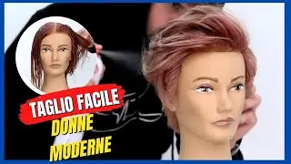 TUTORIAL TAGLIO CORTO DONNA|Most Popular Short Haircut Tutorial.