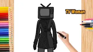 How to Draw Tv Woman Skibidi Toilet -  Step By Step Drawing Easy - Paintingku