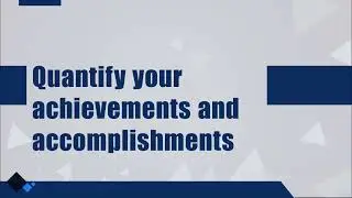 Lecture 9: Quantifying Achievements and Accomplishments