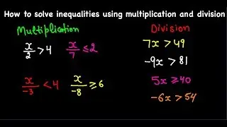 How to solve Inequalities using multiplication and division
