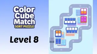 Color Cube Match: Sort Puzzle Level 8 Gameplay