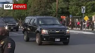 President Trump's surprise drive-by greeting to supporters