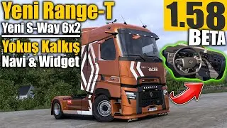 1.58 BETA GELDİİİ !! YENİ KAMERA AYNALI RANGE-T / YENİ S-WAY 6x2 / YENİ WİDGET VE NAVİ | ETS 2 !!