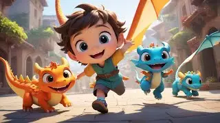 Eight Little Dragons Breathing Fire | Exciting Dragon Counting Song for Kids | Fun Adventure Rhyme