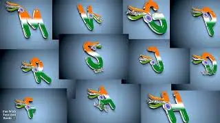 Tiranga Alphabets A to Z Download, Indian Flag Letters A to Z  New 2025 download for WhatsApp Dp