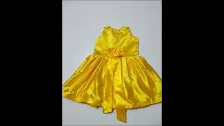 Baby girl frock by panchrang 😍 #shortvideo# #yellowsatan,#handmade ,(boutique ❤️).