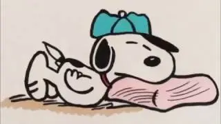 How to draw sleeping Snoopy       illustration