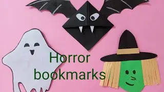 Horror bookmarks/how to make paper bookmarks step by step/Easy DIY bookmarks/Ghost Bookmark