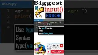 python programming|python for beginners|python full course#Python input() Common Errors  #shorts