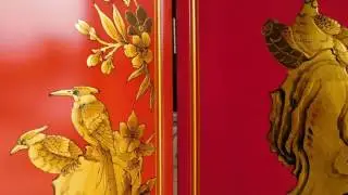 Chinese Red Screen Room Dividers