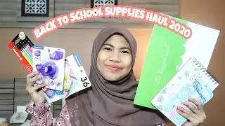 BACK TO SCHOOL SUPPLIES HAUL 2020 MALAYSIA + GIVEAWAY !!| RM 2 ECO SHOP HAUL | afifah rosli