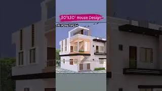 900 Sqft House Design 🏠 3D Front elevation design | 30X30