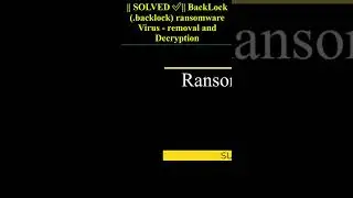 BackLock (.backlock) ransomware Virus #shorts #trending #BackLock