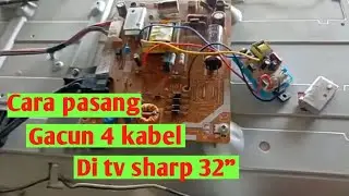 Cara pasang gacun 4 kabel pada tv sharp