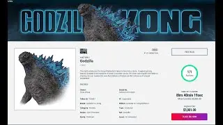 NFT Godzilla Kong 3D View || Terra Virtua NFT Auction