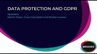Data protection and GDPR