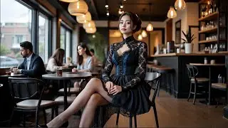 Elegance in Black: A Modern Victorian Look 