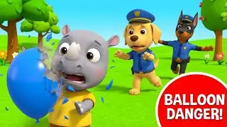 Balloon Pop Danger! 🎈Sheriff Labrador Safety Mission | Choking Hazard Rescue Police Cartoon for Kids