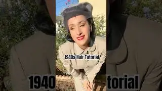 1940s Hair Tutorial 😱 #1940shair #vintagehair #shortsfeed #vintagestyle