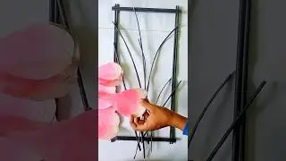 How to make skeleton leaf art 🤩 best wall hanging frame 🖼️ #shorts #viral #art #youtube