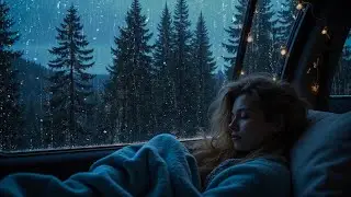 Heavy Rain & Thunder on a Cozy Car Roof ⛈️ Instant Sleep Rain Sounds for Deep Sleep