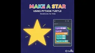 Make a star using Turtle on Edublocks Platform | Block based coding for kids